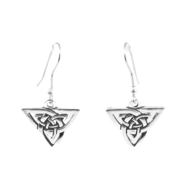 Celtic Mink Jewelry Jewelry - Triangle knotwork earrings  1745